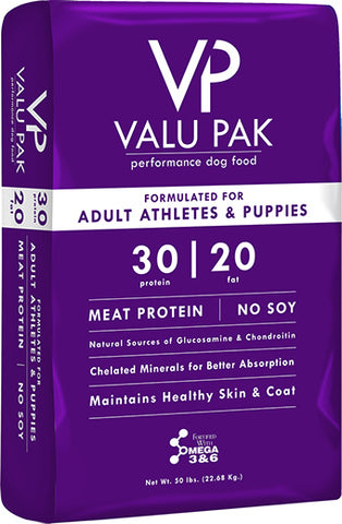 Valu-Pak 30/20 Dog Food Purple Bag 50lb #25801508