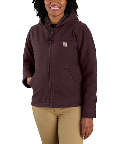 Carhartt Women's Sherpa Lined Jacket - Loose Fit - Washed Duck - 3 Warmest Rating #104292