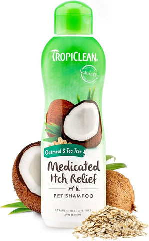 TROPICLEAN MEDICATED ITCH RELIEF PET SHAMPOO 20oz #014791