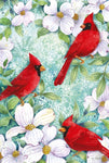 Cardinals and Dogwood House Flag #13A3692