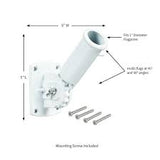 White Finish Adjustable Aluminum House Flag Bracket #04003