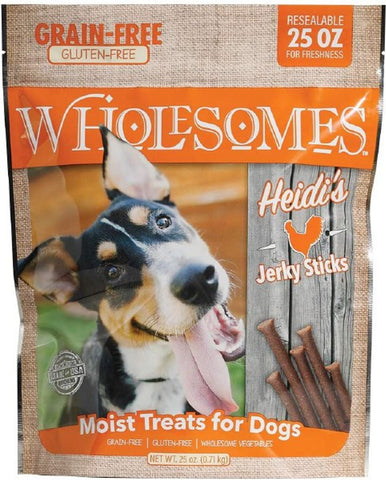 WHOLESOMES GRAIN FREE MOIST CHICKEN TREATS FOR DOGS 25oz #055044