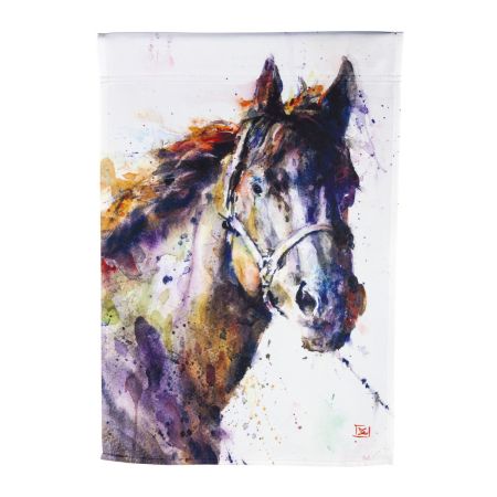 Evergreen Painted Horse Garden Satin Flag #14A10304