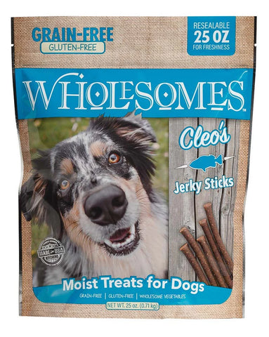 WHOLESOMES GRAIN FREE MOIST FISH TREATS FOR DOGS 25oz #055037