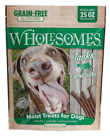 WHOLESOMES GRAIN FREE MOIST BEEF TREATS FOR DOGS 25oz #055045