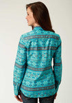 Roper Ladies Blue Horizon Aztec Shirt #03-050-0064-0320