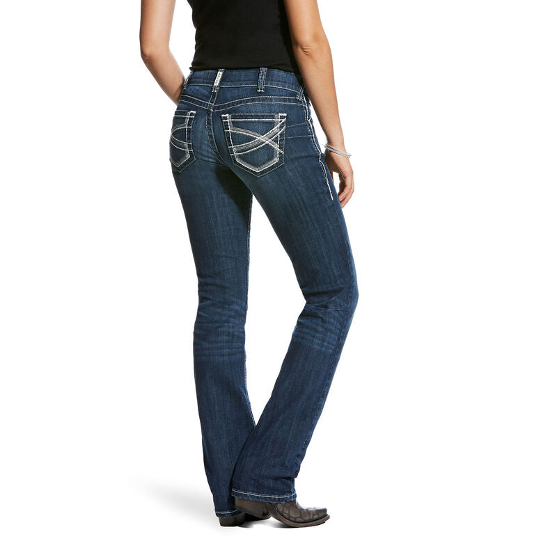 Ariat Ladies R.E.A.L. Mid Rise Stretch Ivy Stackable Straight Leg Jean #10024300