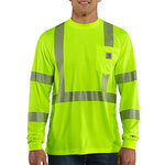 Carhartt Men's Force High-Visibility Long-Sleeve Class 3 Work T-Shirt #100496