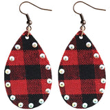 Earrings Plaid with Bling #73633