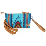 American Darling Saddle Blanket Fringe Clutch #ADBG344TANF