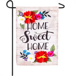 Floral Home Sweet Home Garden Linen Flag #14L8340