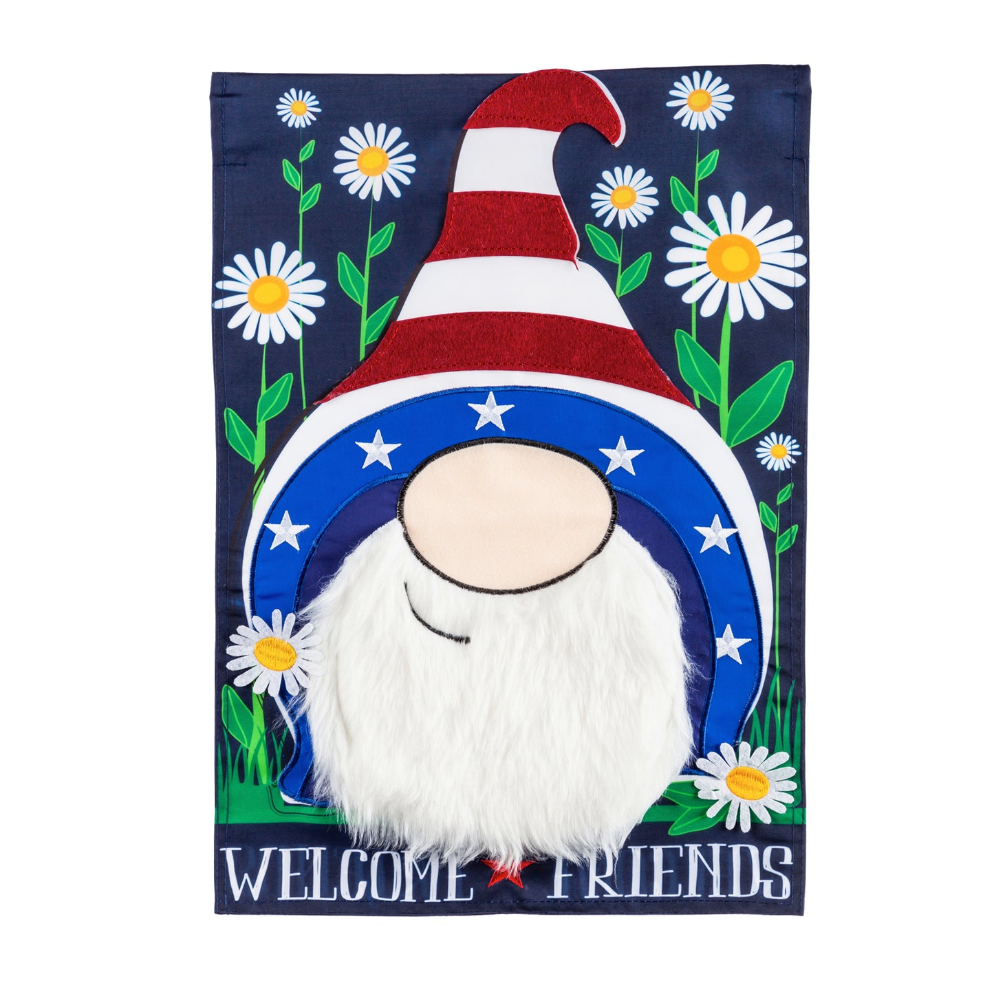 Patriotic Gnome Garden Applique Flag #169149