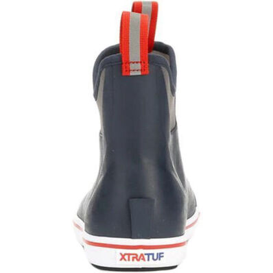 XTRATUF MEN'S 6 IN ANKLE BLUE AND RED DECK BOOT #22733