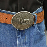 Christian Cowboy Attitude Belt Buckle #61304