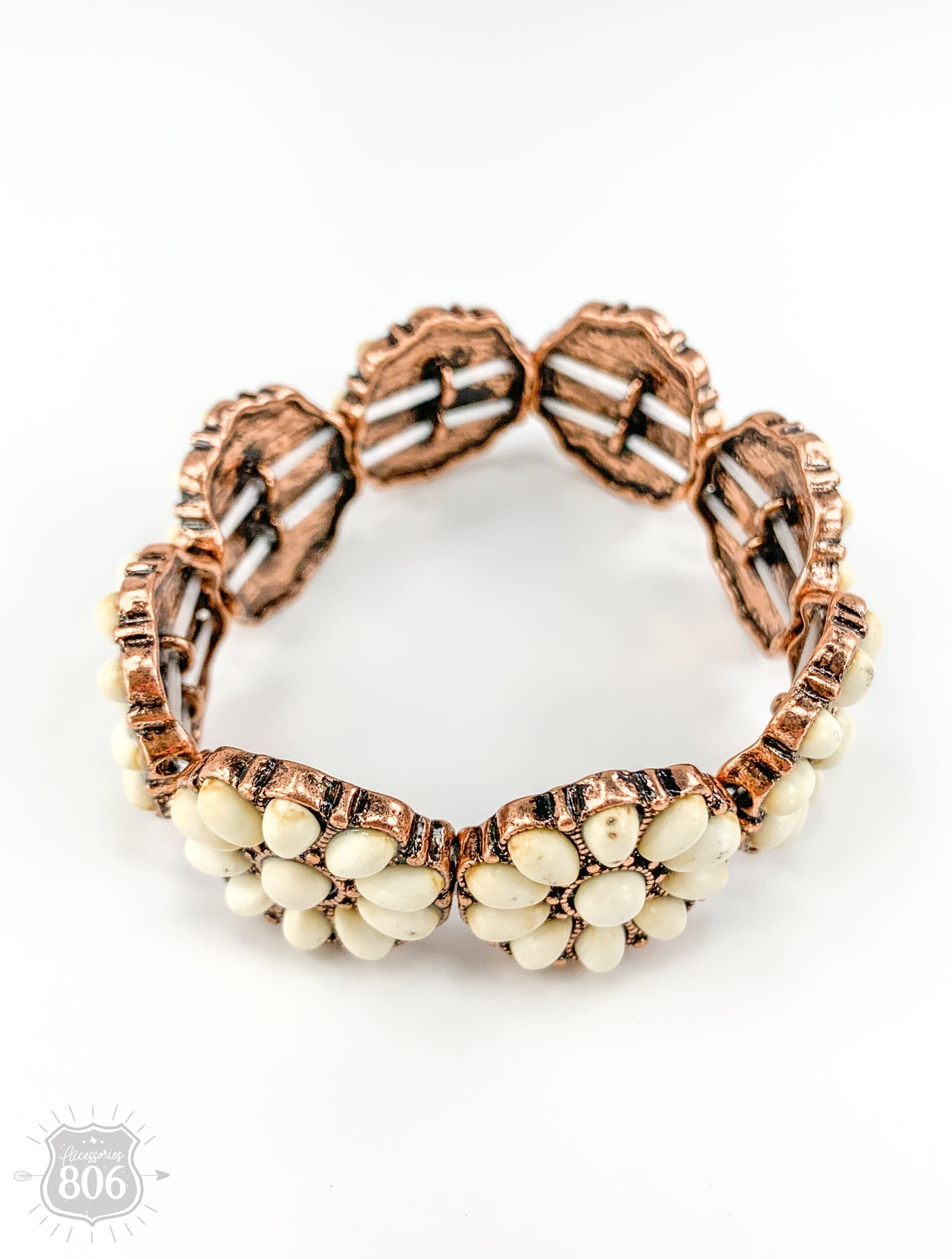 BRACELET  FLOWER STRETCH  #806-B018-CWH