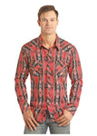 Rock and Roll Cowboy Aztec Print Shirt #B2S9129