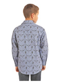 Rock and Roll Boys Steer Head Snap Shirt #B8S9110