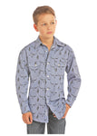 Rock and Roll Boys Steer Head Snap Shirt #B8S9110