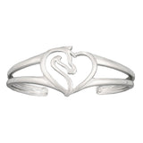 Equestrian Heart Cuff Bracelet #BC2504