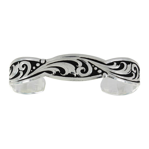 Montana Silversmith's Leather Cut Trailing Vine Cuff Bracelet #BC2837