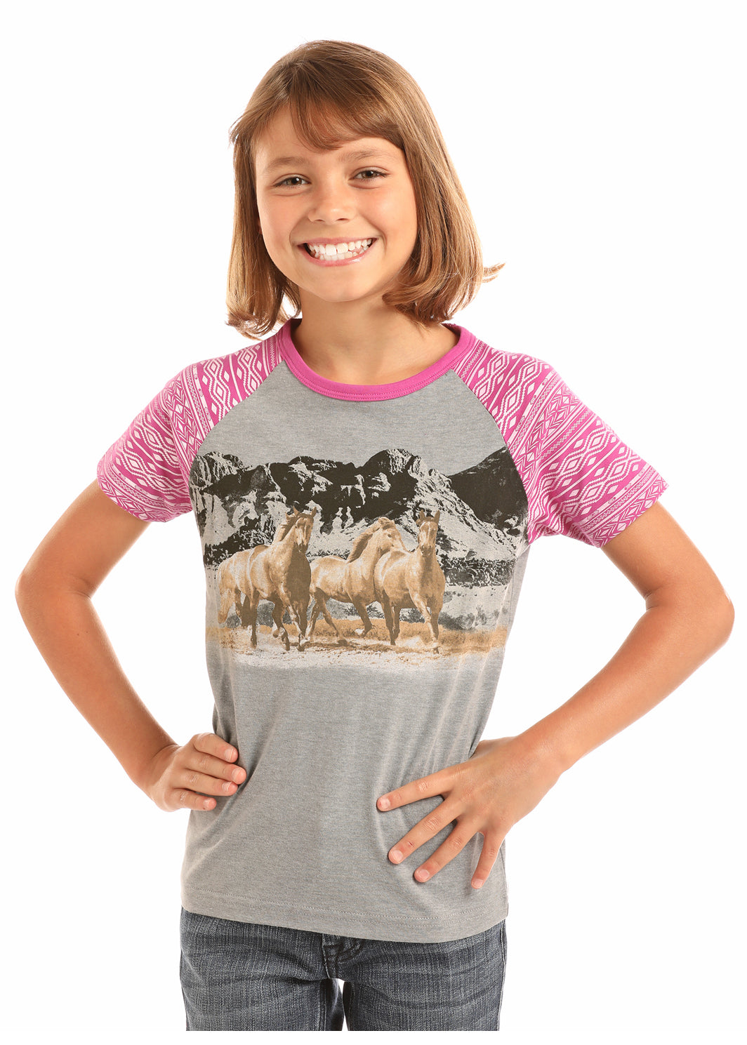 Rock and Roll Cowgirl's Girl's Knit T #G3T9181