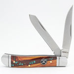 Hooey Knife Trapper Small 3 1/2" Brown Turq #HK115-01