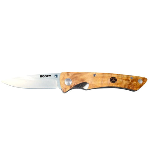 Hooey "STUD FOLDERS" MAPLE BURL LINER" Knife #HK502