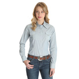 Wrangler Ladies Blue / White Pin Stripe Rodeo Shirt #LW3174M