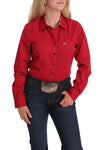 Cinch Ladies Button Down Shirt Red #MSW9164143