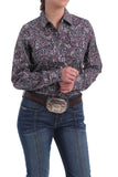 Cinch Ladies Burgundy Paisley Button Down Shirt #MSW9201008