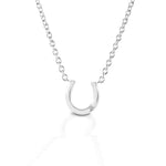 KELLY HERD SINGLE STONE HORSESHOE NECKLACE - STERLING SILVER #N7301