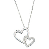 Double Heart with Crystal Necklace #NC61120