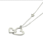 Double Heart with Crystal Necklace #NC61120