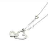 Double Heart with Crystal Necklace #NC61120