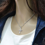 Rhinestone Cross Necklace #NC746