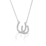 KELLY HERD DOUBLE HORSESHOE NECKLACE - STERLING SILVER #SRP177