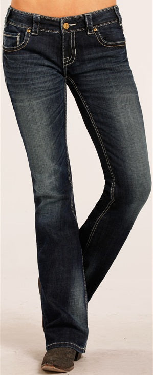 Rock & Roll Cowgirl Boot Cut Low Rise Jeans #W0-3382