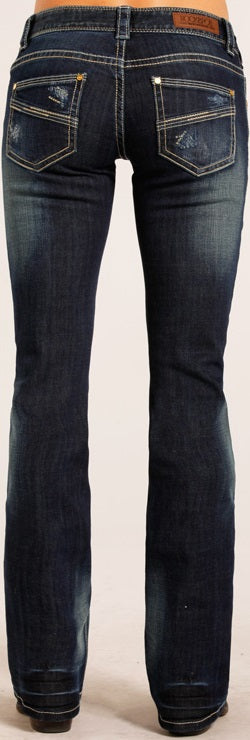 Rock & Roll Cowgirl Boot Cut Low Rise Jeans #W0-3382