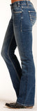 Rock & Roll Cowgirl Mid Rise Boot Cut Jean #W1-3396