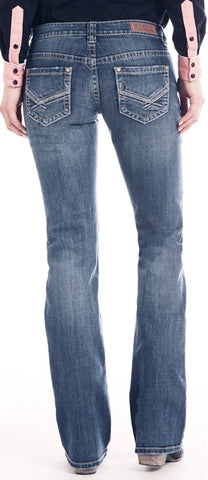 Rock & Roll Cowgirl Extra Stretch Riding Boot Cut Jeans #W7-2523