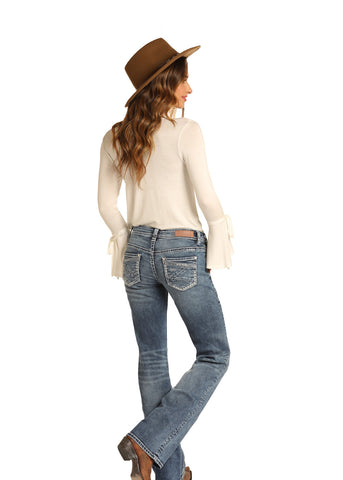 Rock and Roll Riding Boot cut Extra Stretch Jeans #W7-4131