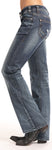 Rock & Roll Cowgirl Mid Rise Riding Boot Cut Jeans #W7-6666