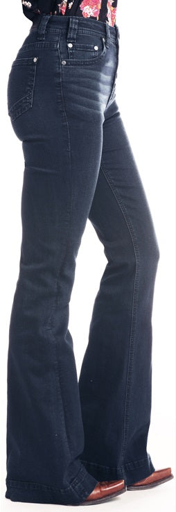 Rock & Roll Cowgirl High Rise Trouser Jean #W8H2531