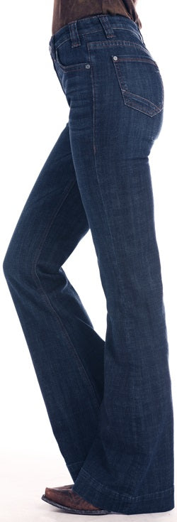 Rock & Roll Cowgirl High Rise Trouser Jean #W8H2532