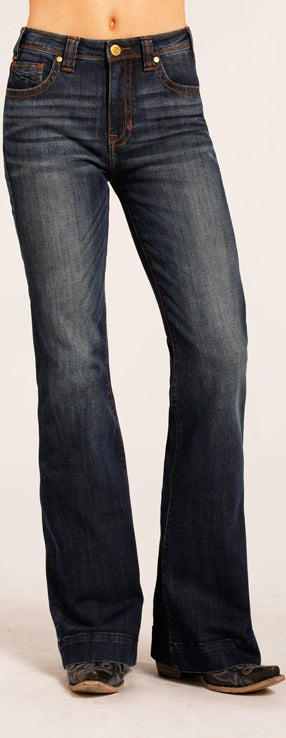 Rock & Roll Cowgirl High Rise Trouser Jean #W8H3406