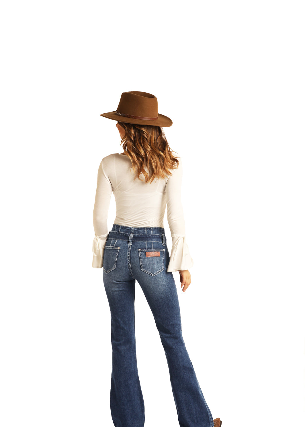 White Cowgirl Flare Jeans