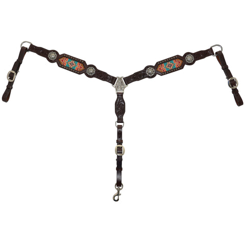 Circle Y Beaded Inlay Breast Collar #X4116-T001