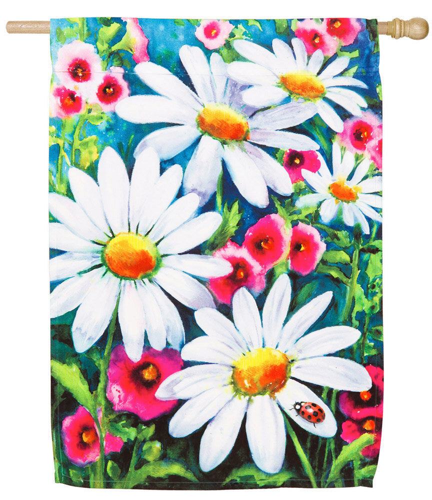 Evergreen Big Daisies House Flag #13A4081