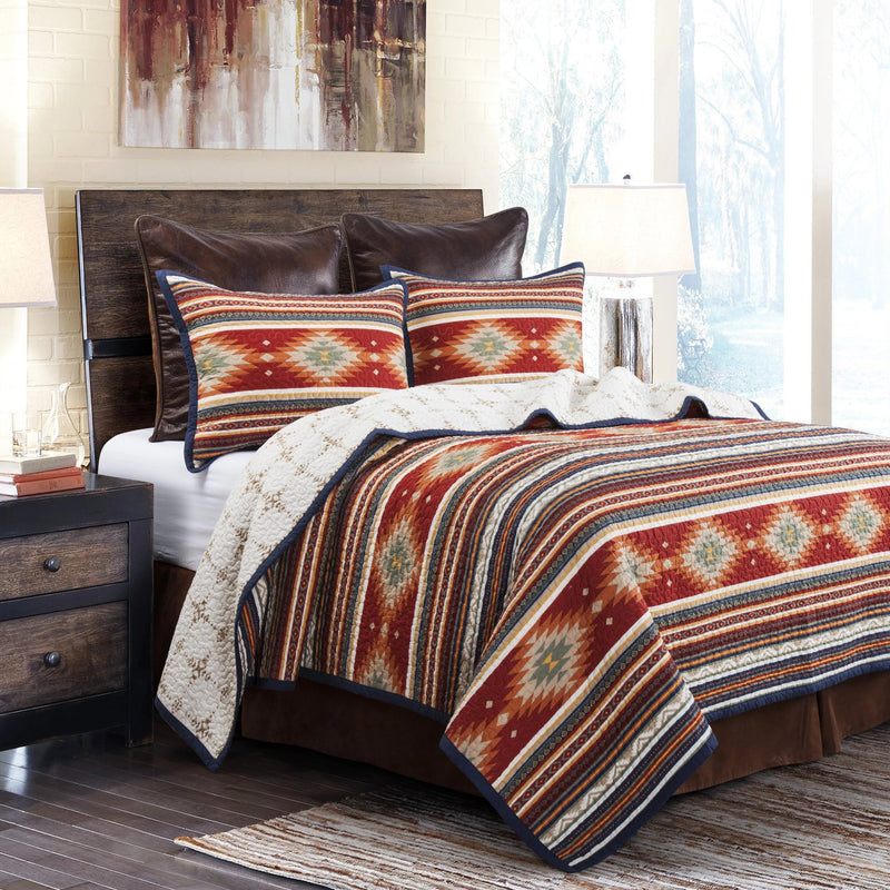 DEL SOL REVERSIBLE QUILT SET QUEEN #QW1835-FQ-OC