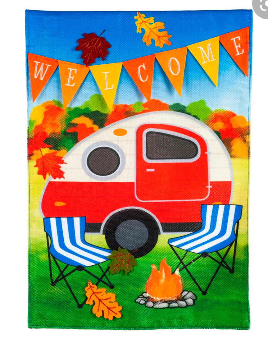 Fall Camping Garden Flag #14B9985